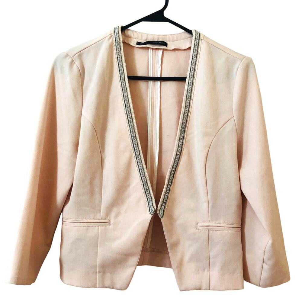 Maurices SMALL Bead Detail Front Hook Closure Short Blazer - Picture 8 of 11